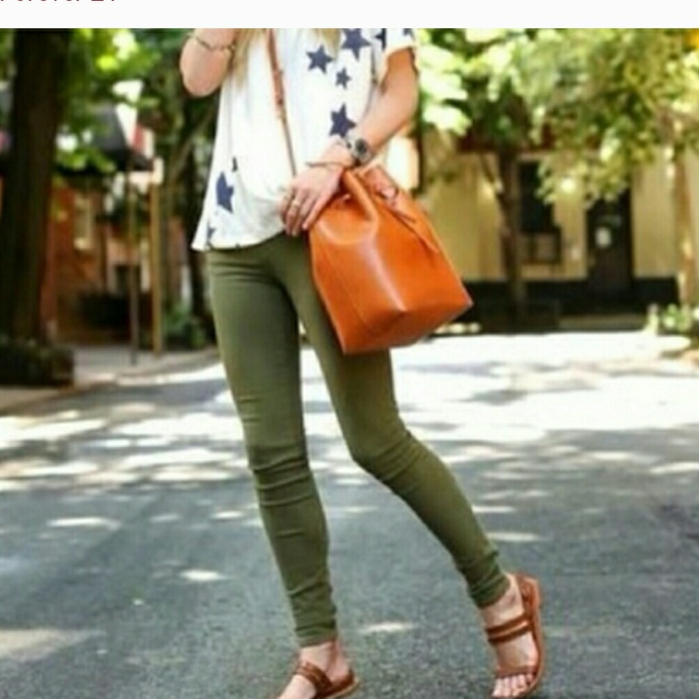 Forever 21 Olive Green Skinny Jeans Denim Size 24